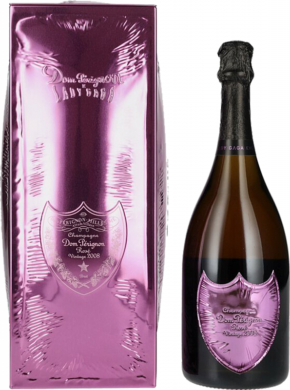 Дом Периньон Леди Гага Розе Винтаж Шампань АОС Брют в подарочной упаковке 2008 0.75 л