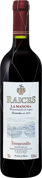 Вино Raices Tempranillo La Mancha DO Bodegas Fernando Castro, 0.75 л