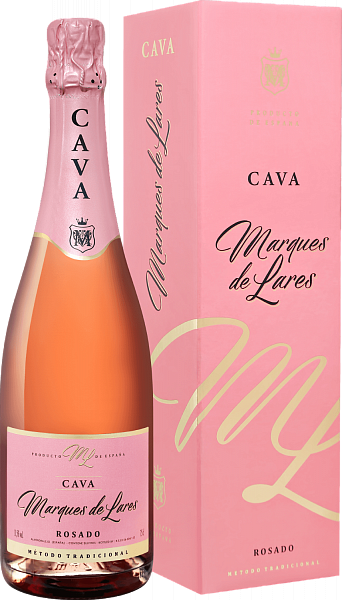 Игристое вино Marques de Lares Rosado Brut Cava DO Lopez Morenas  (gift box), 0.75 л