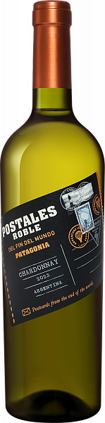 Postales Roble Chardonnay Patagonia IG Bodega del Fin Del Mundo, 0.75 л