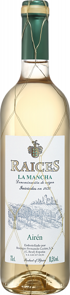 Вино Raices Airen La Mancha DO Bodegas Fernando Castro, 0.75 л