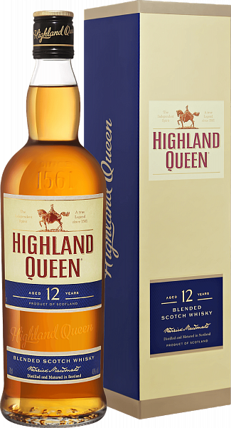 Виски Highland Queen Blended Scotch Whisky 12 y.o. (gift box), 0.7 л