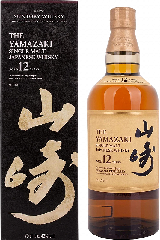 Ямазаки Сингл Молт 12 Лет солодовый виски в подарочной упаковке 0.7 л