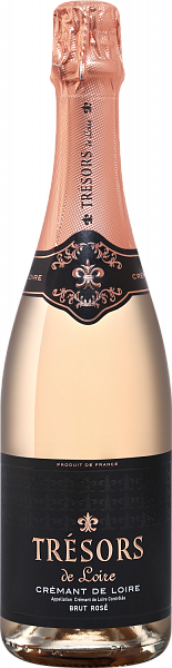 Игристое вино Tresors De Loire Cremant De Loire AOC Brut Rose Joseph Verdier, 0.75 л